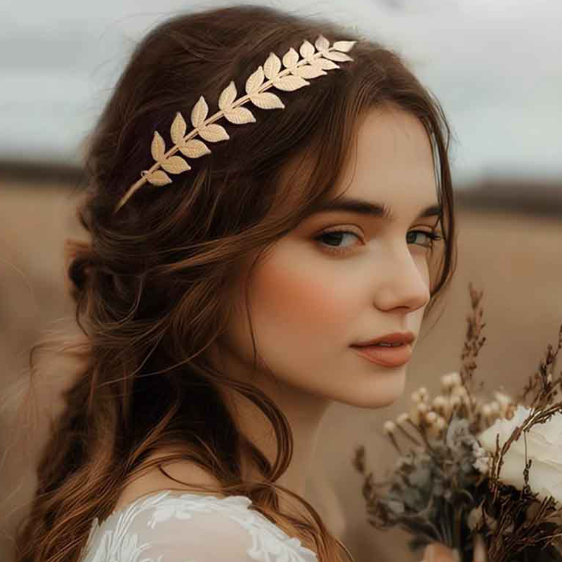 【P】Gold Leaf Headband Headpiec - Wedding Supply Store ulasan dan harga