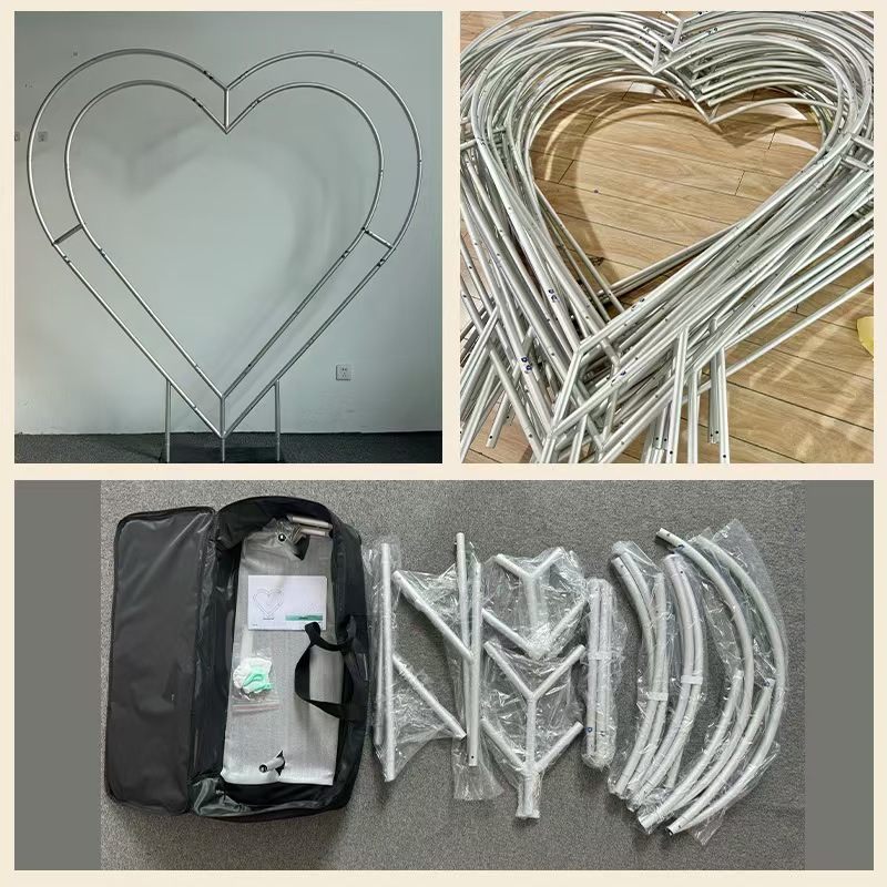 Portable 6.5ft Aluminum Heart  - Wedding Support ulasan dan harga