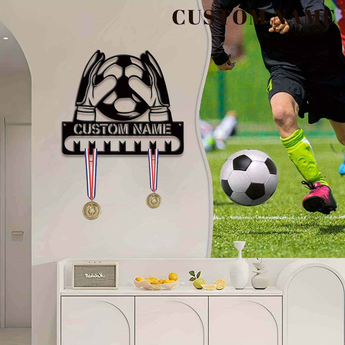 Custom Football Player Metal M - Wedding Party Supply ulasan dan harga