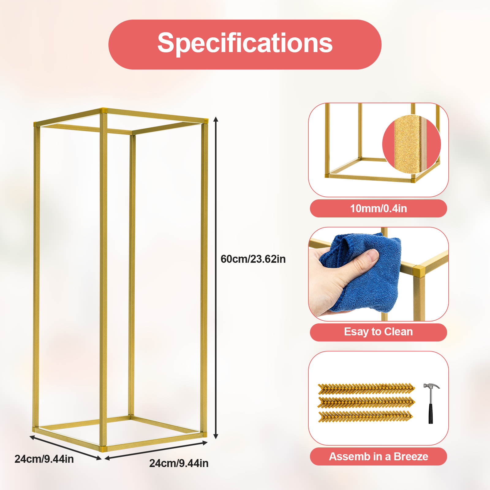 Flower Stand, 10-Pack Square W - Wedding Support ulasan dan harga