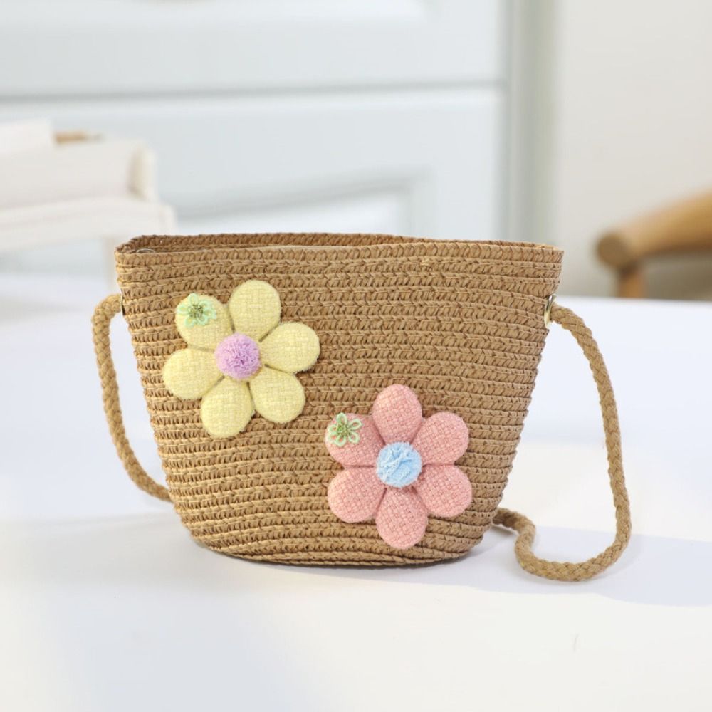 Cute Handmade Woven Girl Flowe - Flower Girl Basket ulasan dan harga