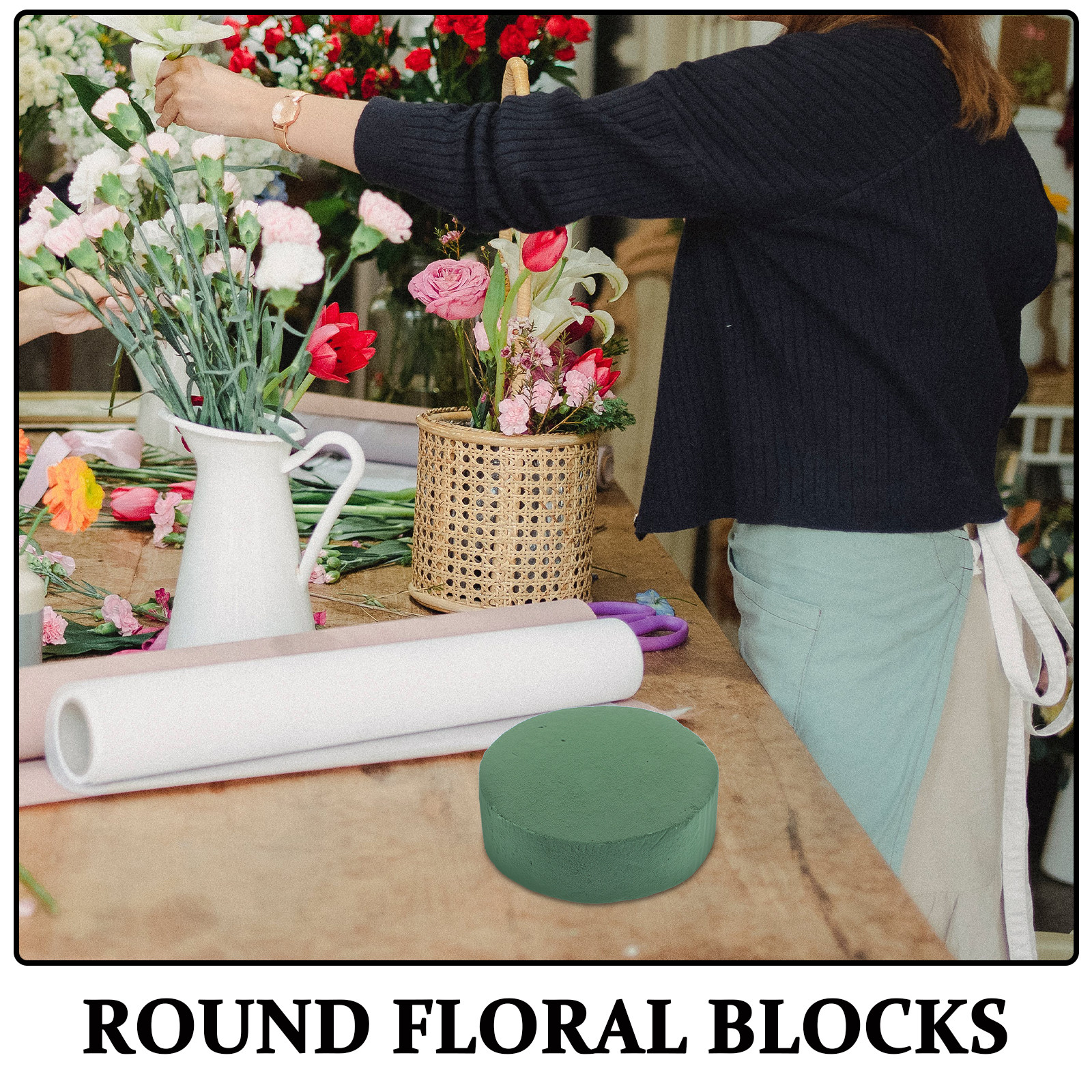 6Pcs Floral Foam Blocks Round  - Wedding Support ulasan dan harga