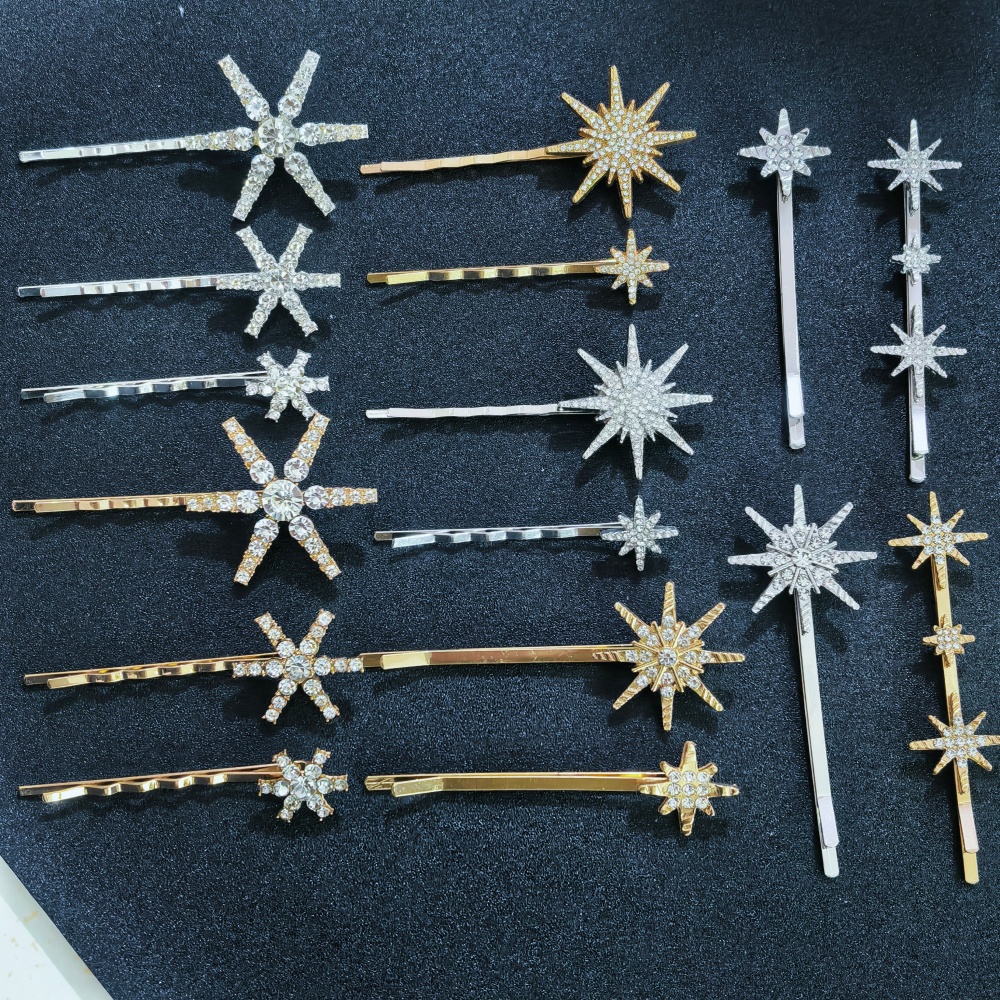 Crystal Star Hair Clip Pins Fo - Wedding Supply Store ulasan dan harga