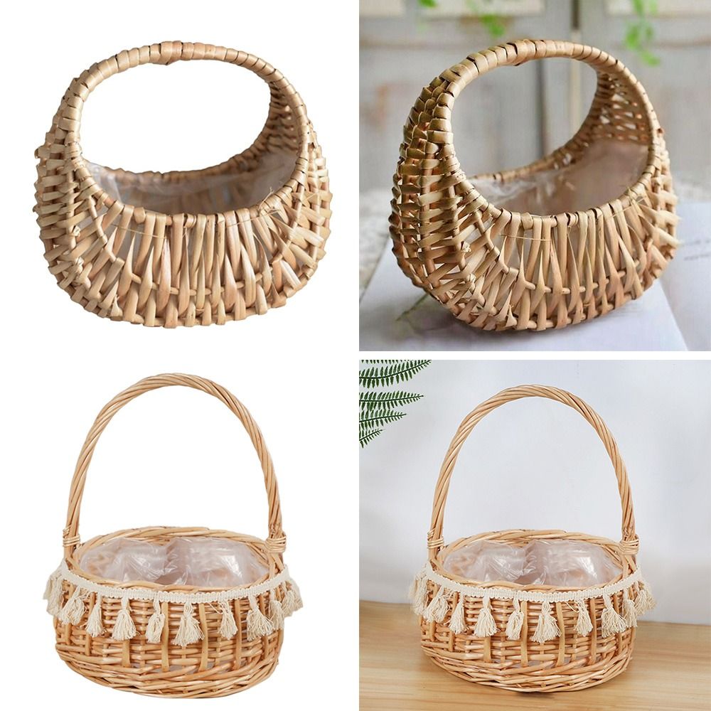 Willow Rattan Flower Girl Bask - Flower Girl Basket ulasan dan harga