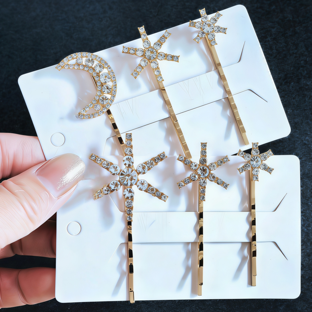 3Pcs/set Crystal Side Hair Cli - Wedding Supply Store ulasan dan harga
