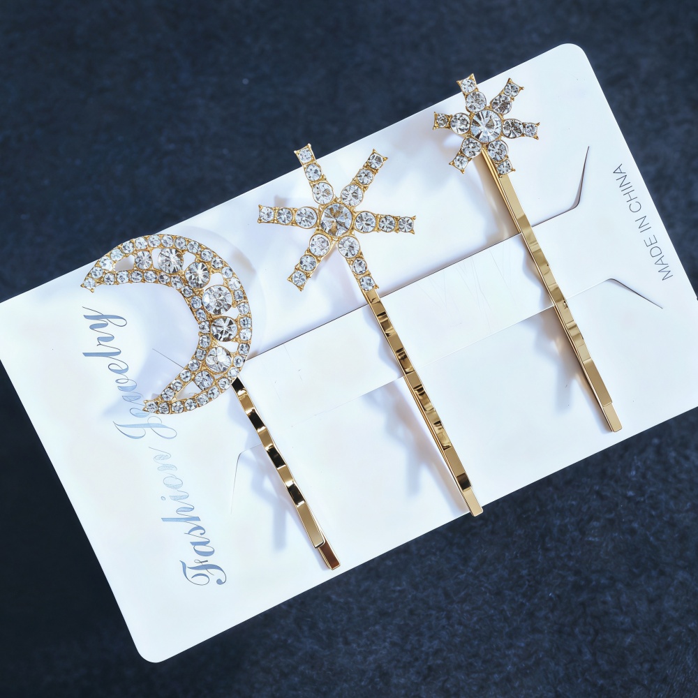3Pcs/set Crystal Side Hair Cli - Wedding Supply Store ulasan dan harga