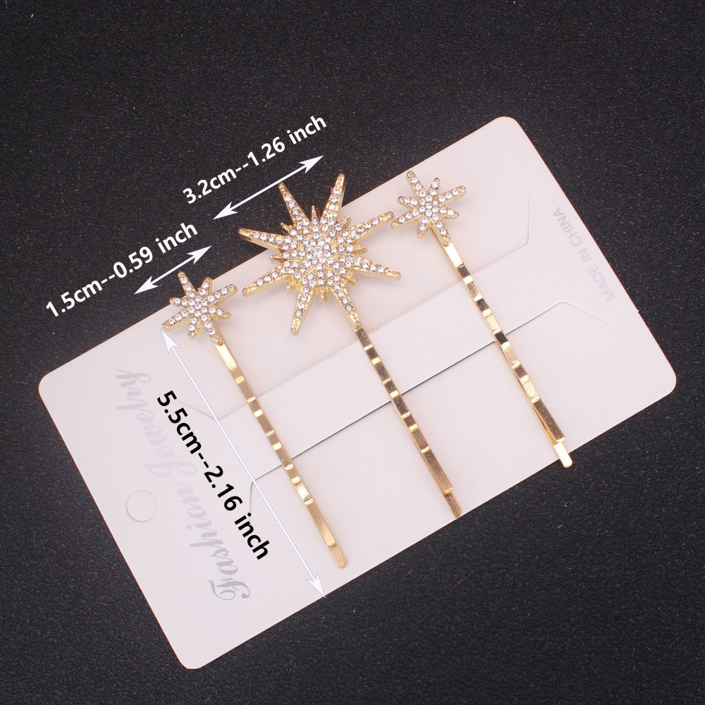 3Pcs/set Crystal Side Hair Cli - Wedding Supply Store ulasan dan harga