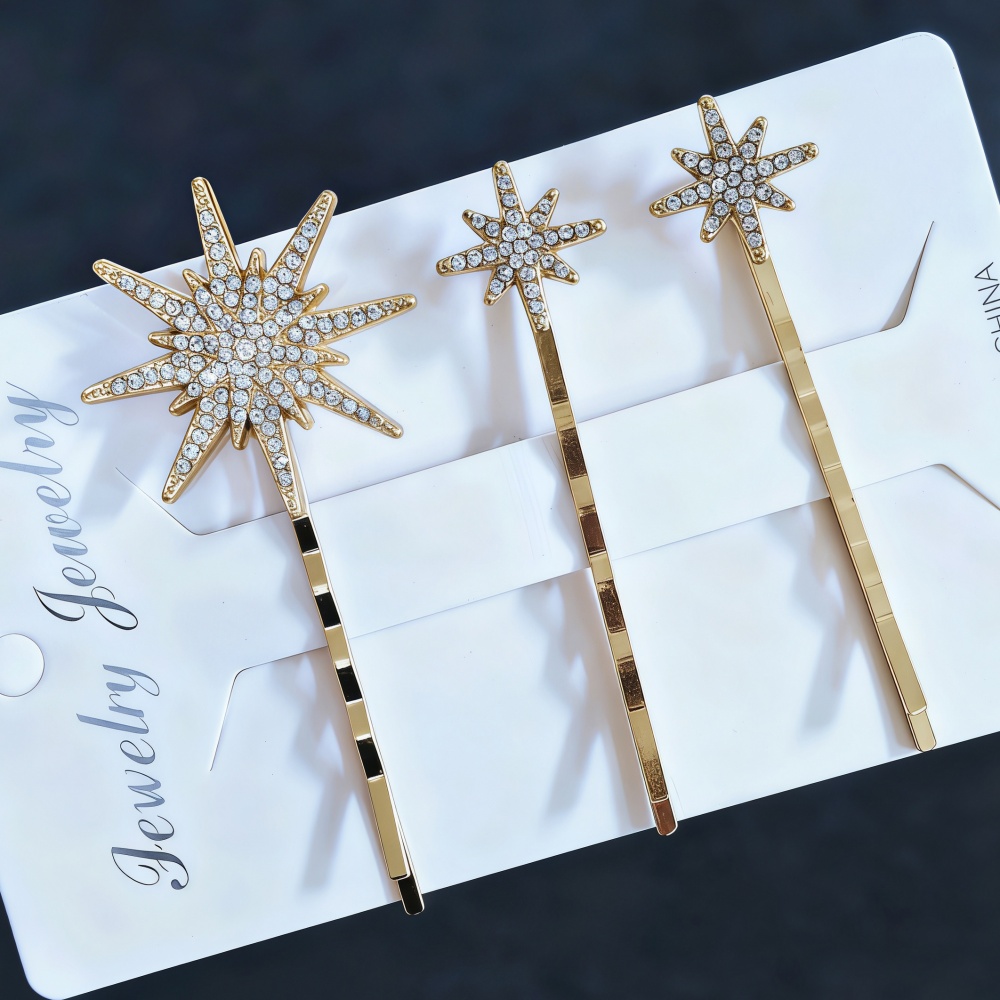 3Pcs/set Crystal Side Hair Cli - Wedding Supply Store ulasan dan harga