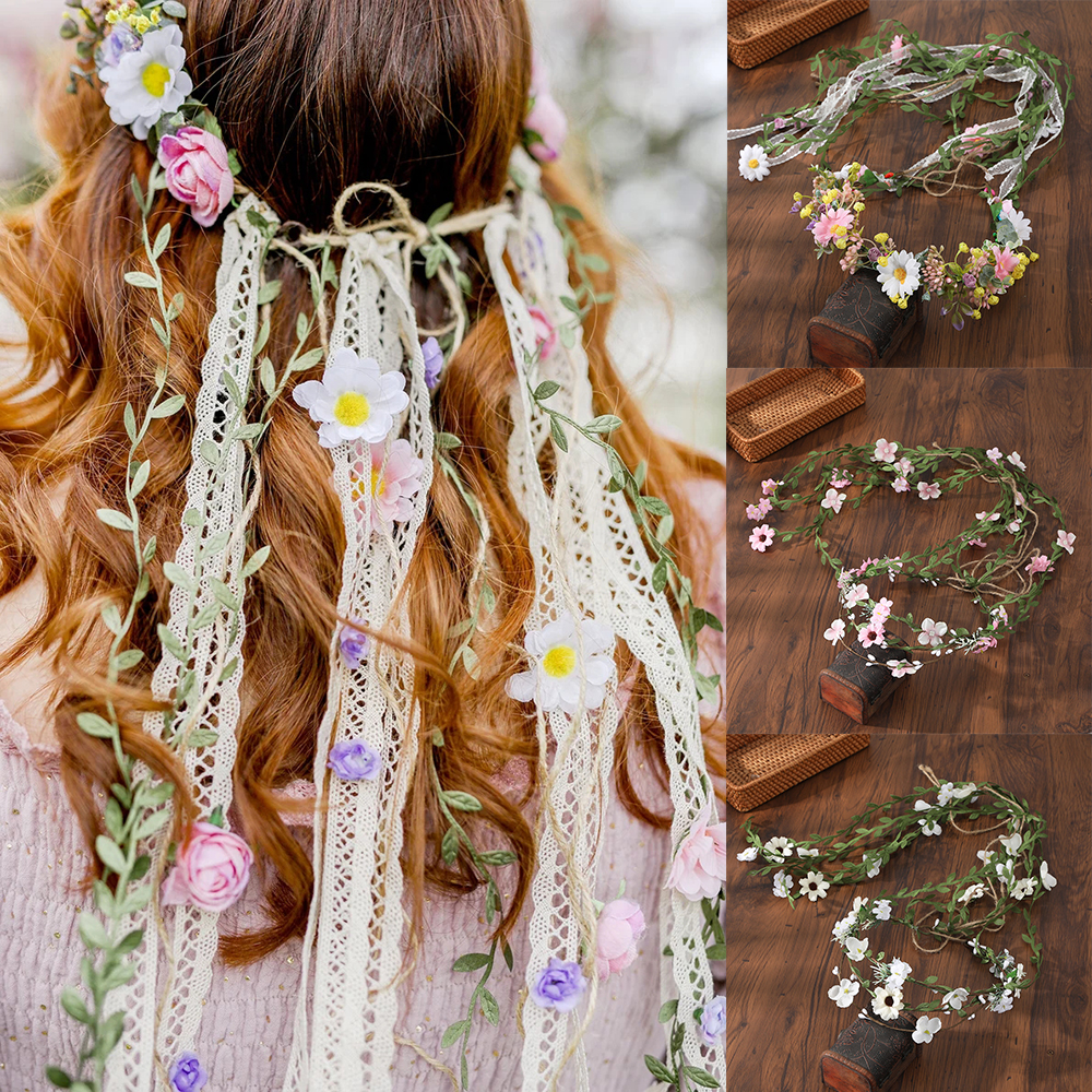 Retro Bohemia Flower Hair Crow - Wedding Supply Store ulasan dan harga