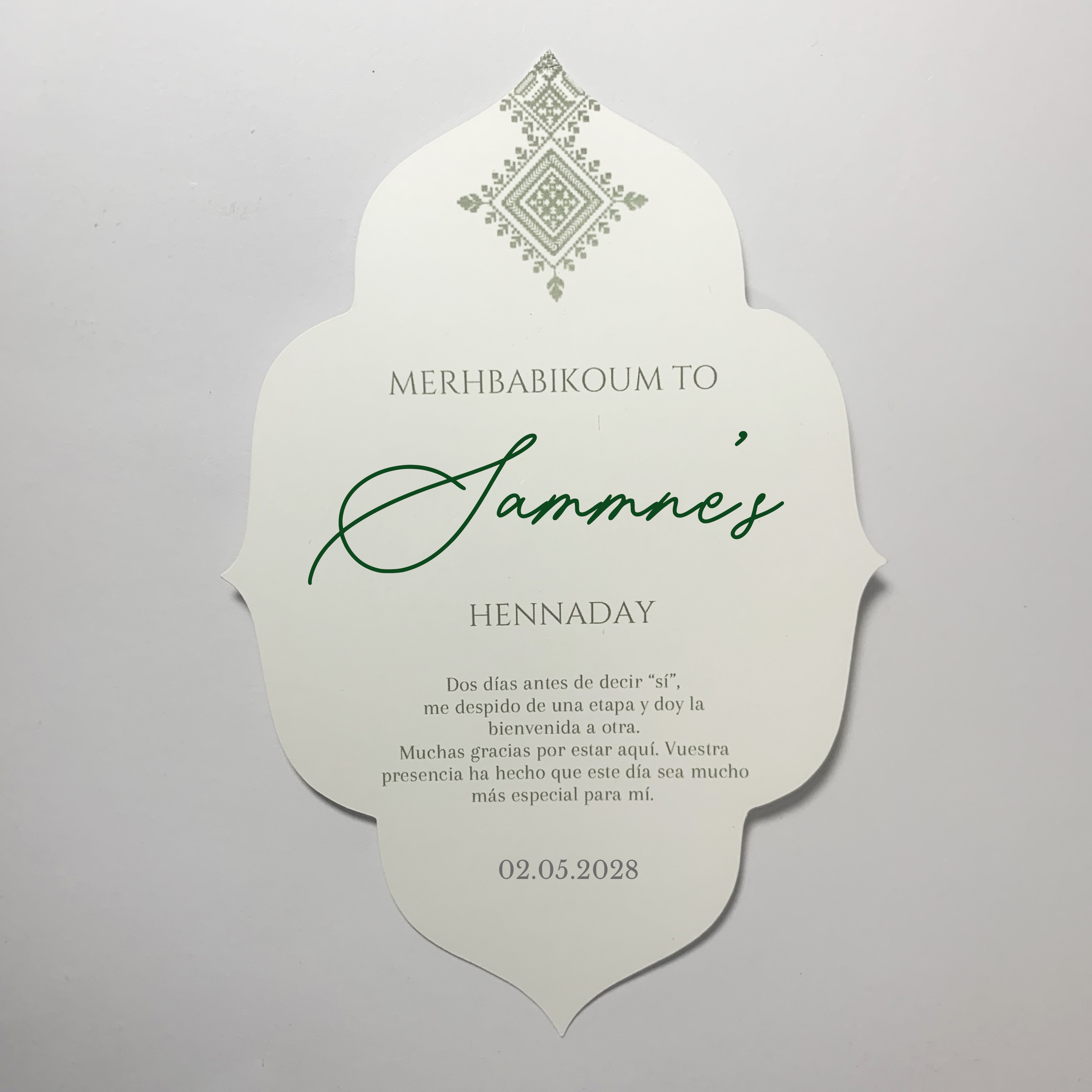 Custom Henna Day Card Night Pa - Wedding Supply Business ulasan dan harga