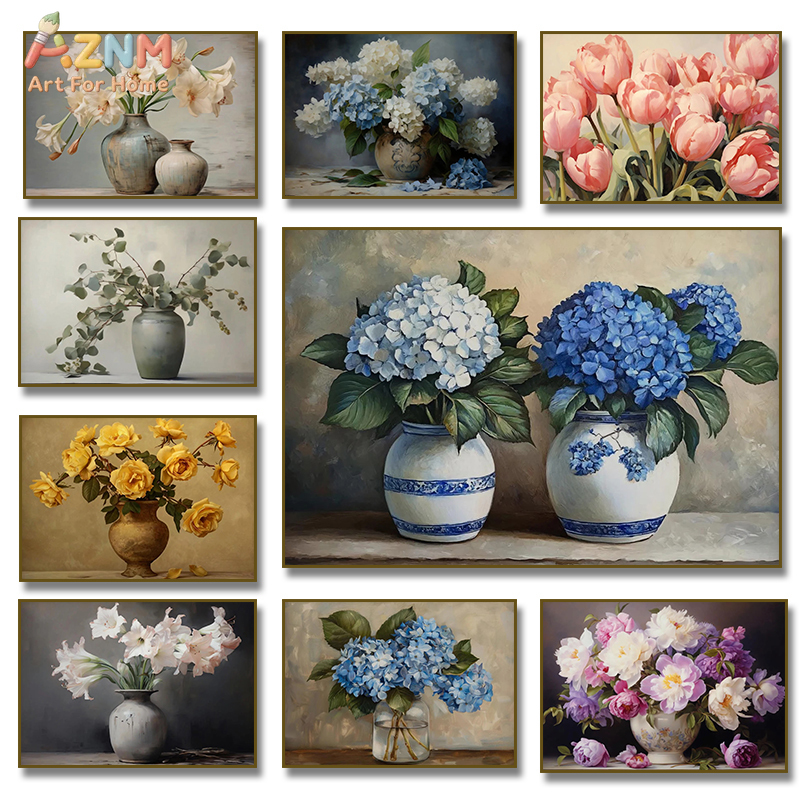 AZNM Vintage Flower Vase Canva - Flower Girl Basket ulasan dan harga