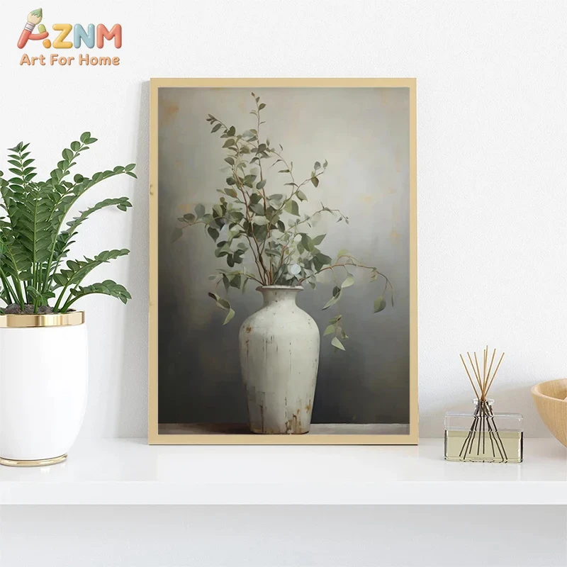 AZNM Vintage Flower Vase Canva - Flower Girl Basket ulasan dan harga