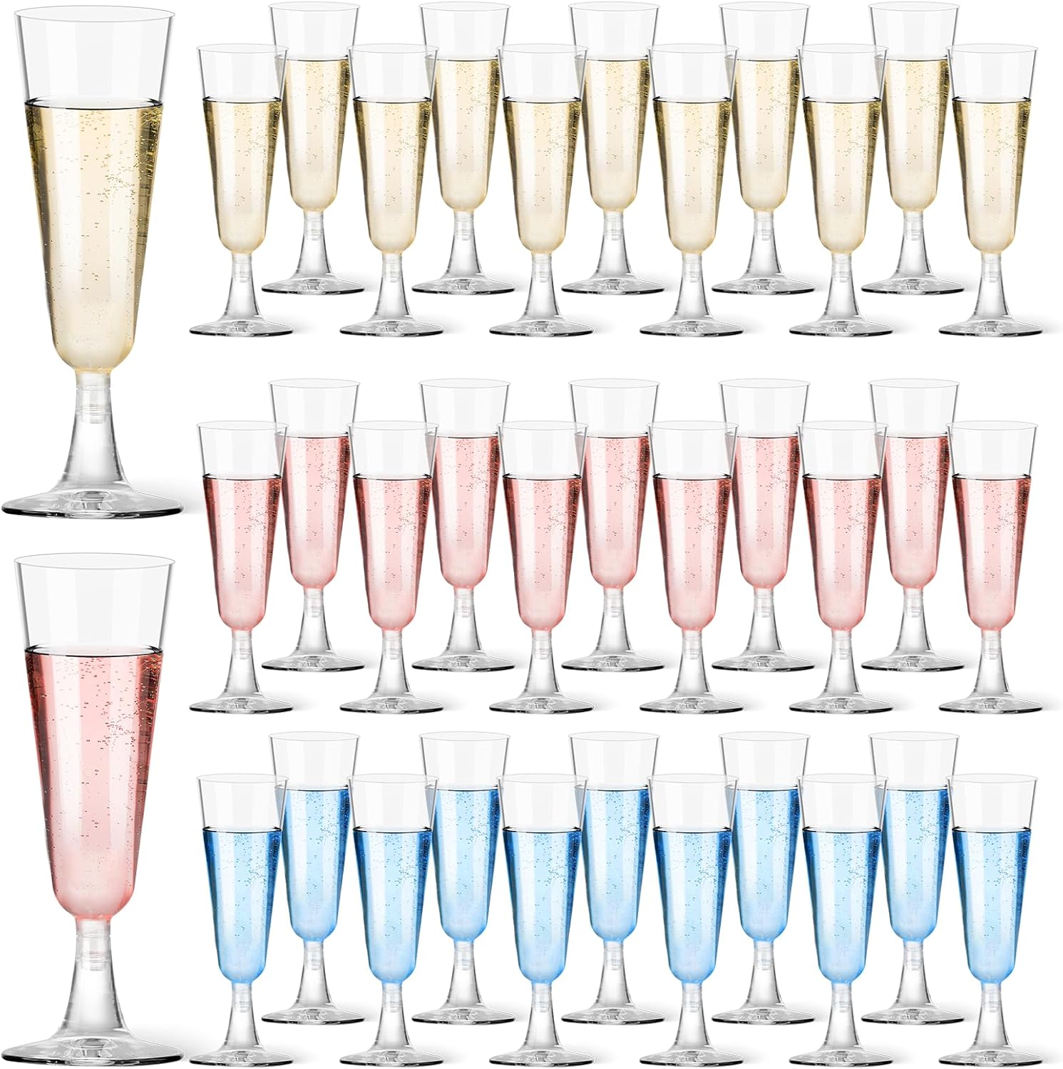 Plastic Champagne Flutes 40 Pa - Wedding Party Supply ulasan dan harga