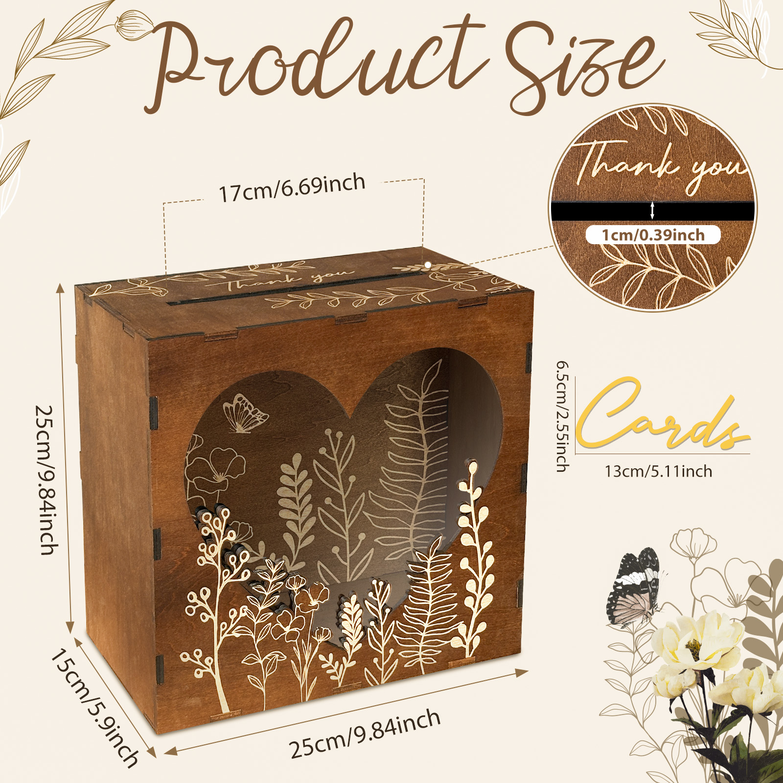 OurWarm Heart Window Card Box, - Wedding Card Box ulasan dan harga